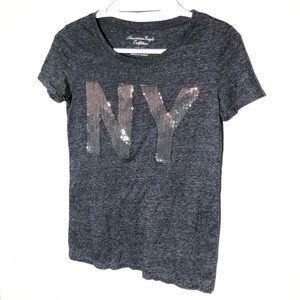 American Eagle NY Sequin Tee